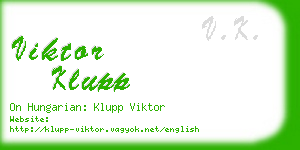 viktor klupp business card